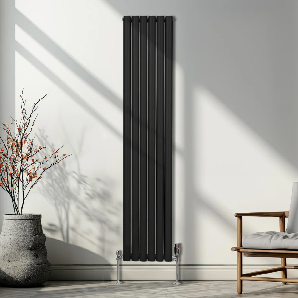 Monster Shop 4816BTU Black Oval Column Radiator 1800 x 360mm Image 2