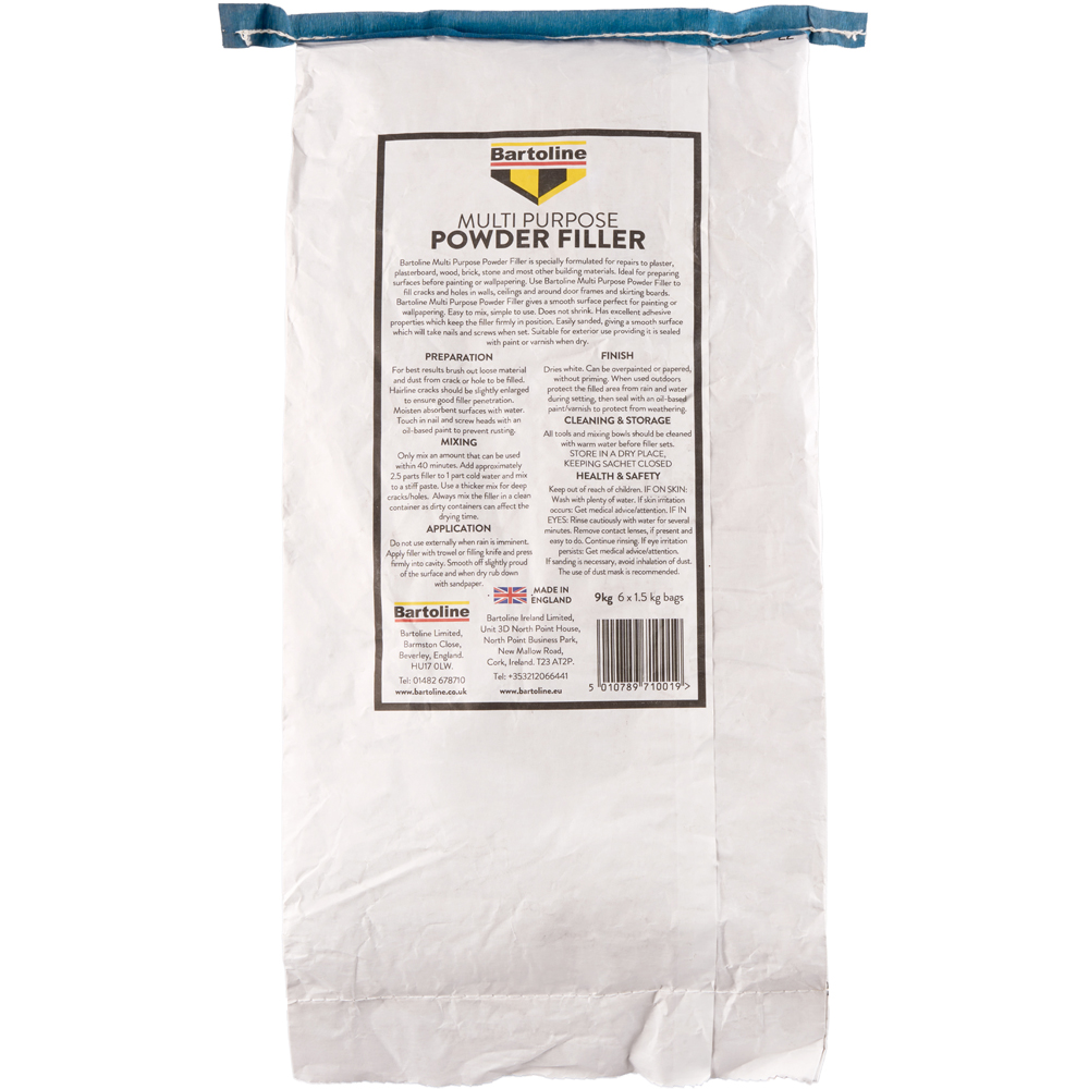 Bartoline All Purpose Filler Powder Sack 9kg Image 2