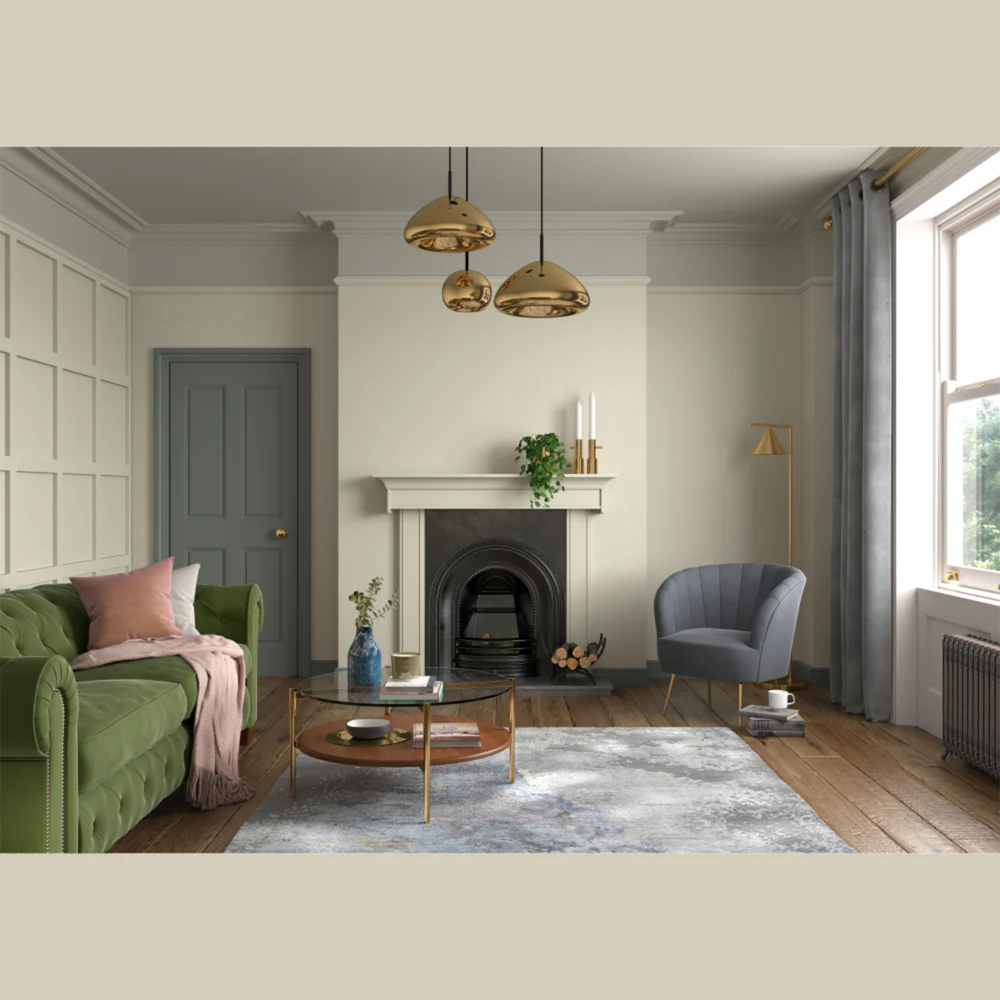 Dulux Heritage Walls and Ceilings Green Earth Velvet Matt Emulsion Paint 1L Image 4