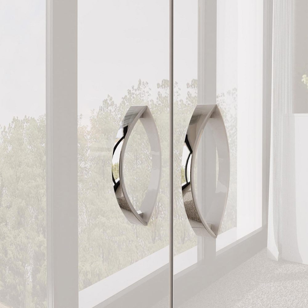 FWStyle Chilton 2 Door White Gloss Wardrobe Image 4