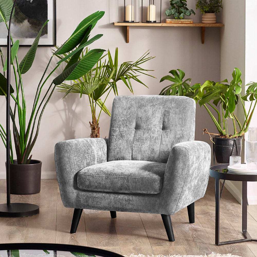 Julian Bowen Monza Dove Fabric Compact Chair Image 9