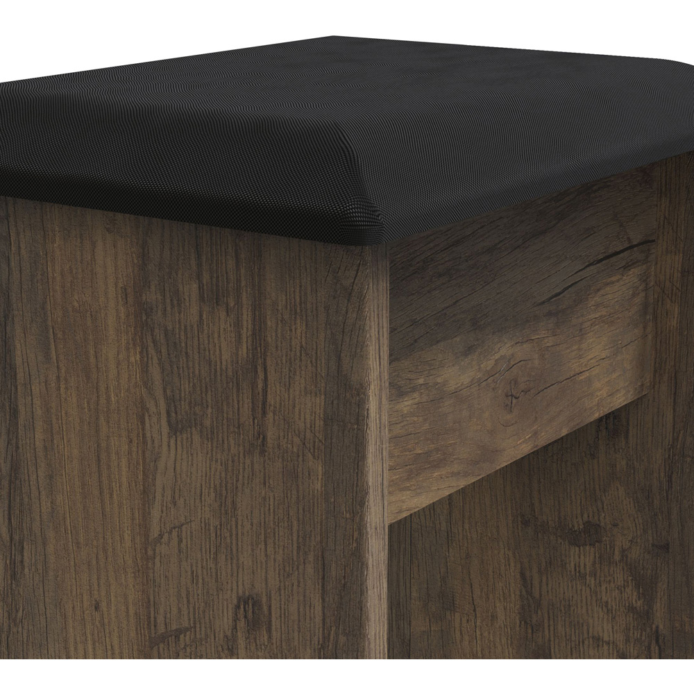 Crowndale New York Vintage Oak Vanity Dressing Table Stool Image 5