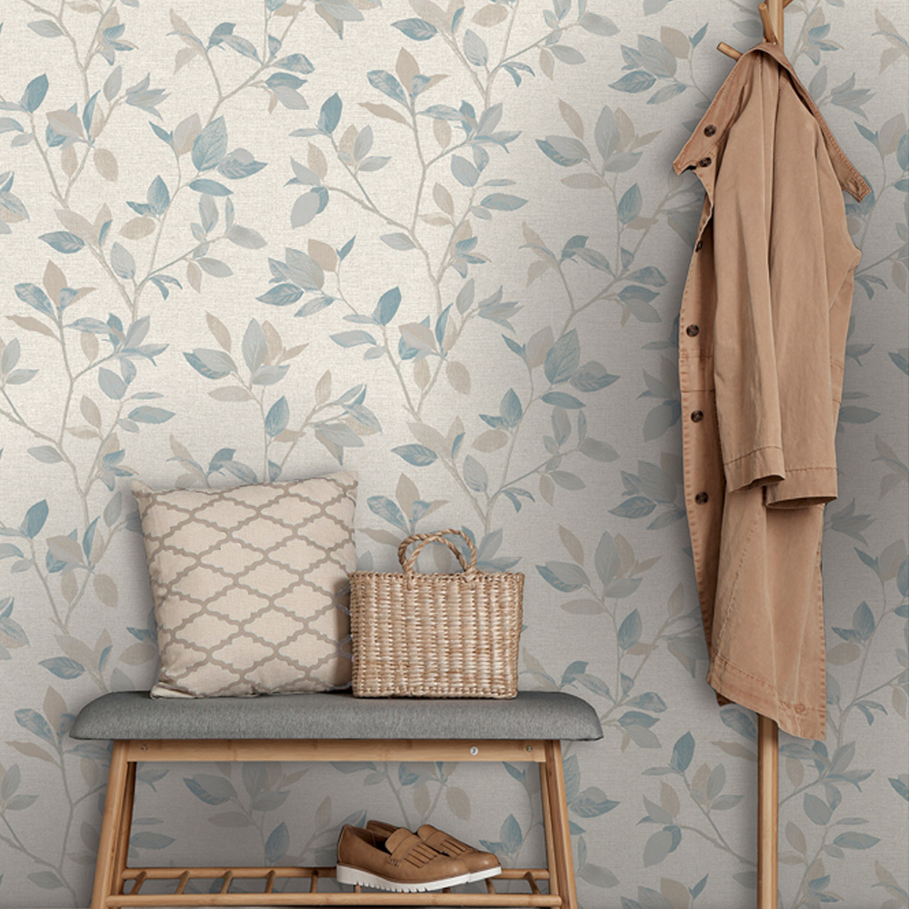 Rasch Silver Birch Blue Wallpaper Image 4