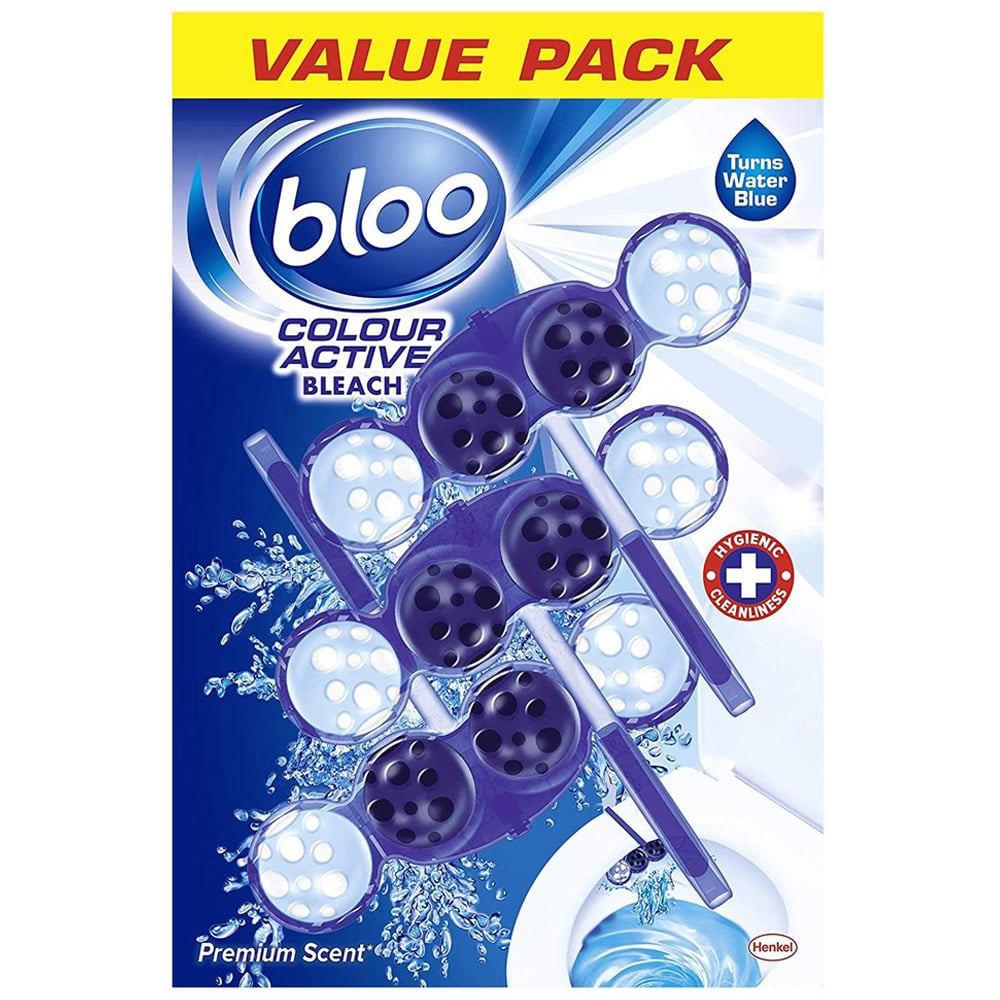 Bloo Colour Active Bleach Anti Limescale Toilet Rim Block 50g 15 Pack Image 2