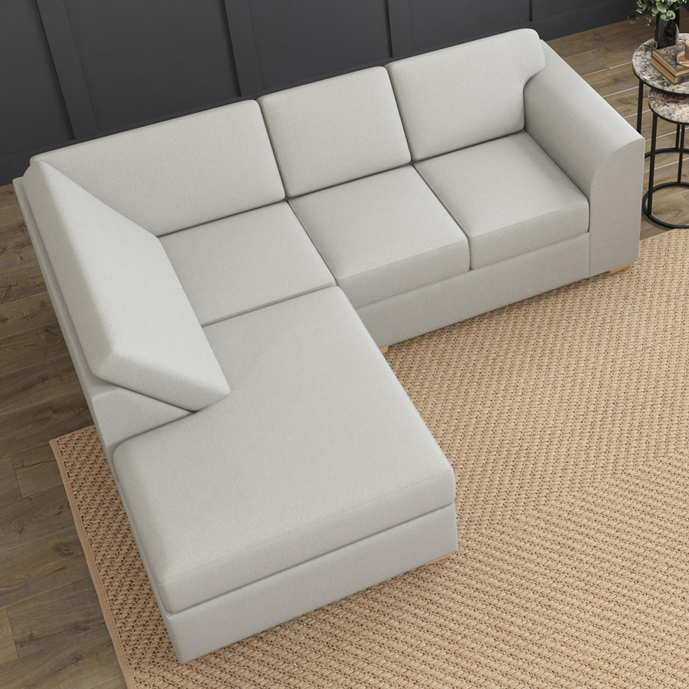 Modo 3 Seater Venice Mink Left Hand Fixed Back L-Shape Corner Sofa Image 7