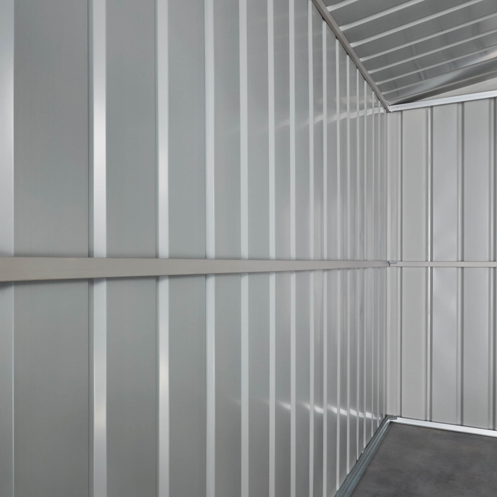 Globel 10 x 12ft 2 Door Grey Metal Apex Garden Shed Image 7