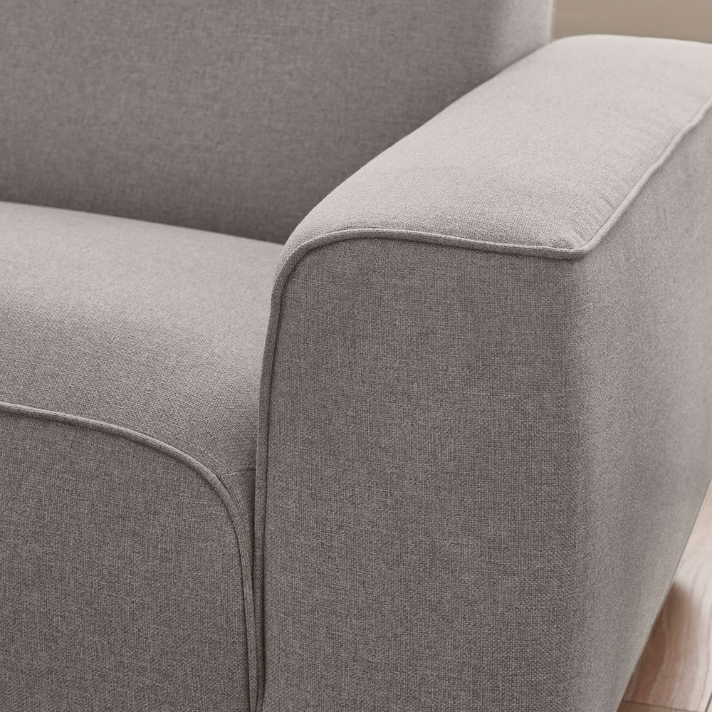 Furniturebox Peyton 3 Seater Taupe Recycled Polyester Sofa Image 3