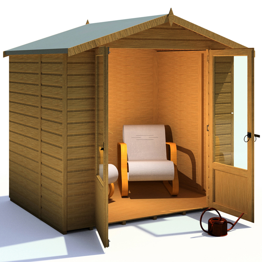 Shire Avance 7 x 5ft Double Door Shiplap Traditional Summerhouse Image 4