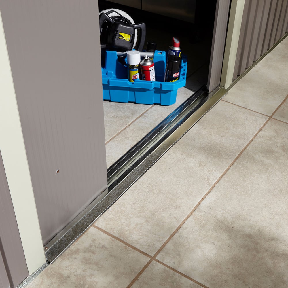 Rowlinson Trentvale Metal Apex Shed Light Grey with Foundation Kit 10 x 8ft Image 6