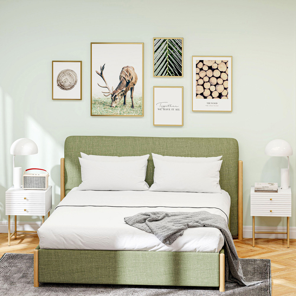 Portland 2 Drawer White Bedside Table Set of 3 Image 5