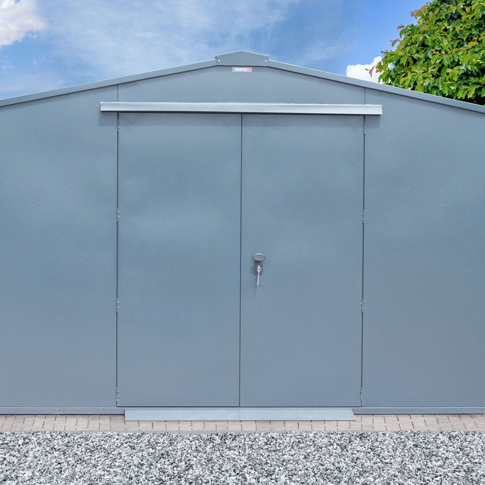 Asgard Garrison 10 x 11ft Double Door Cream High Security Apex Workshop Shed Image 6