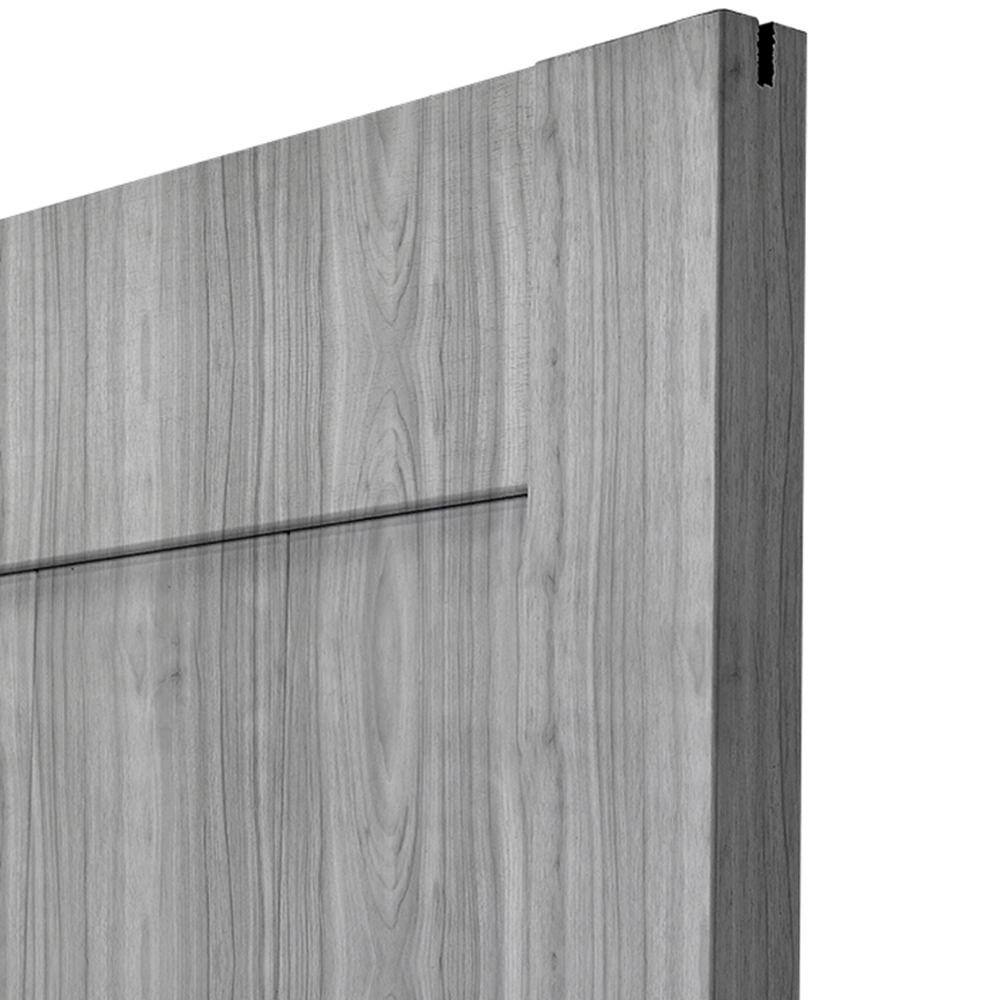 Living and Home Grey Country Style Wooden Barn Sliding Internal Door Kit with Handle 910 x 2130mm Image 3