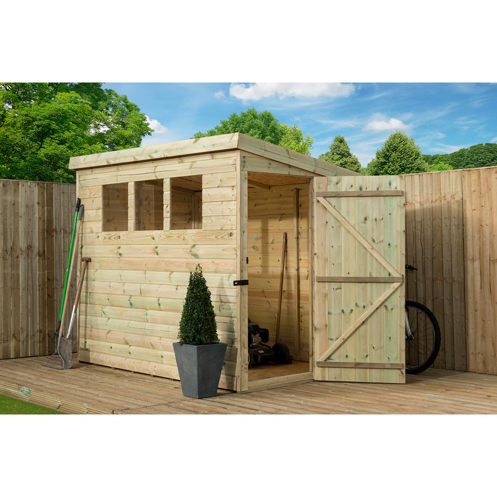 Empire Sheds 2500 8 x 4ft Tongue and Groove Wooden Pent Garden Shed Image 3