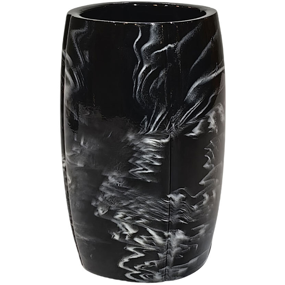 Black Carrara Marble Effect Tumbler Black Image