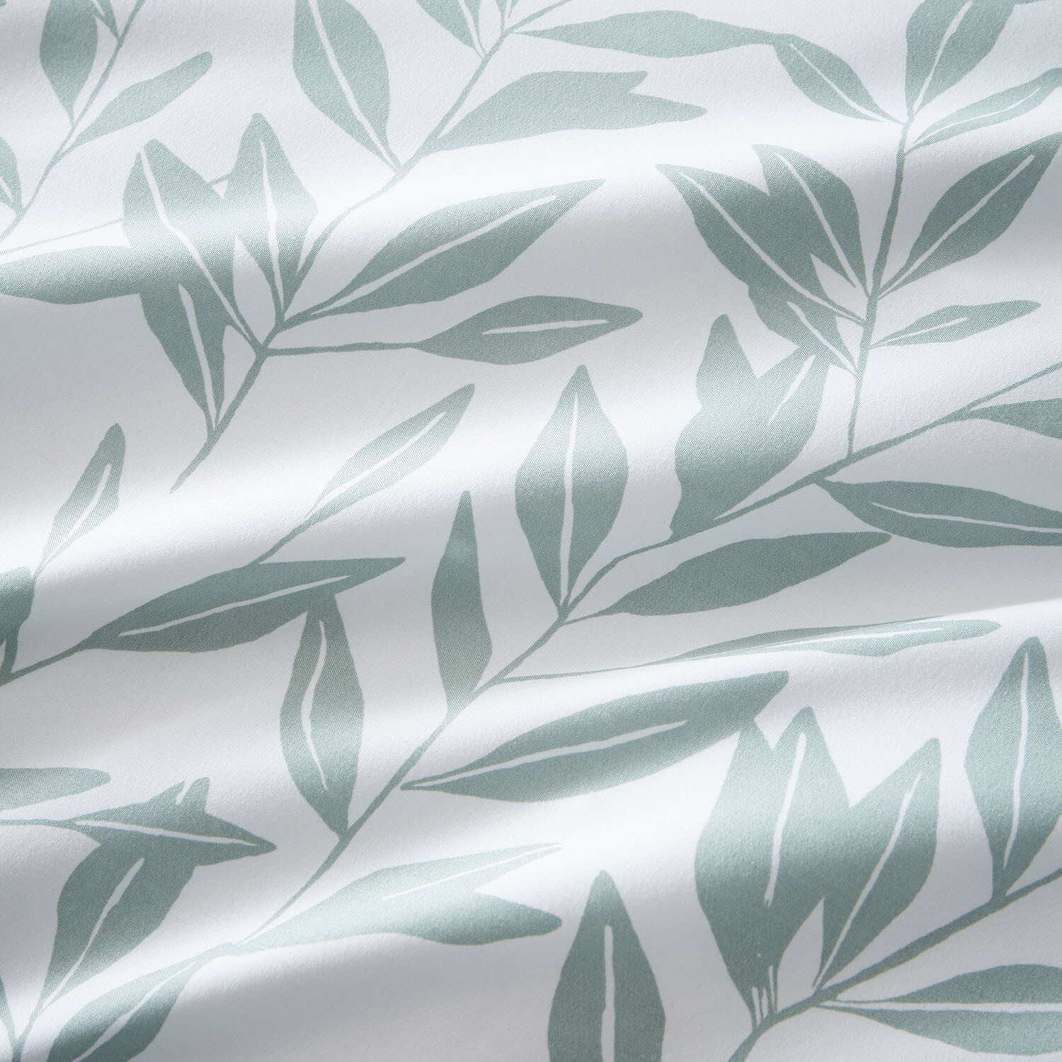 Hallie Printed Leaves Duvet Set - Sage / Superking Image 4
