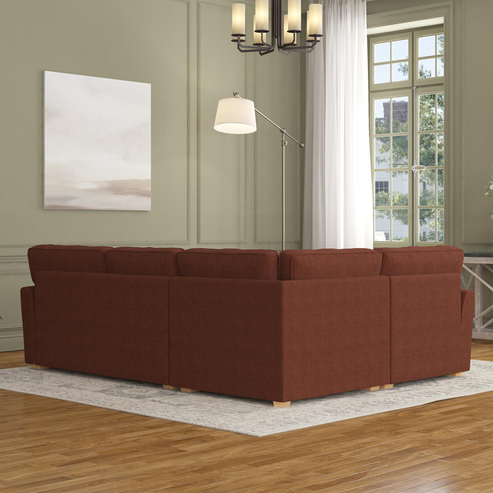Wendleberry 3 Seater Venice Brick Fixed Back Left Hand Corner Sofa Image 6