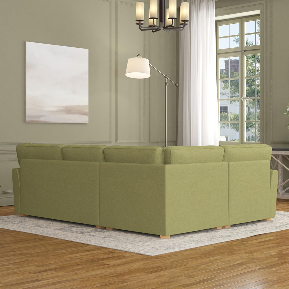 Wendleberry 3 Seater Venice Olive Fixed Back Left Hand Corner Sofa Image 6