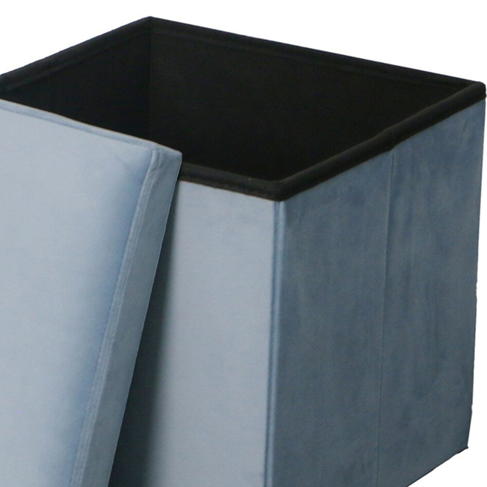 Seville Velvet Storage Box - Blue Image 7