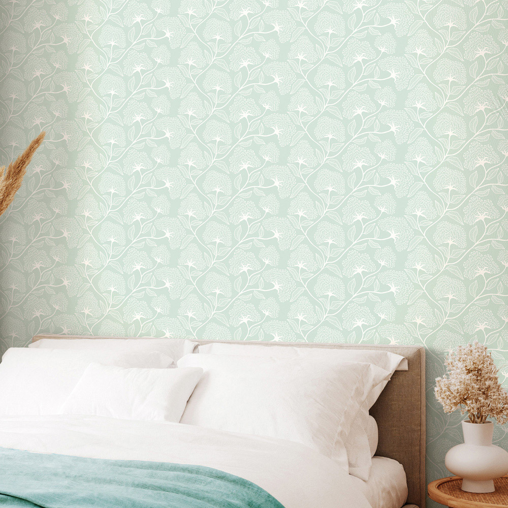 Hoopla Walls Purity Dash Trai Green Wallpaper Image 2