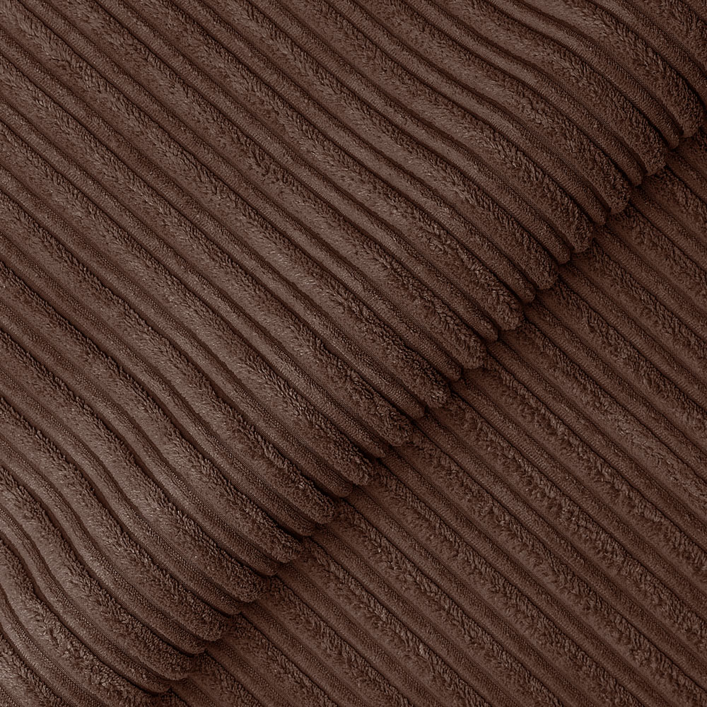 Luxor 6 Seater Chocolate Jumbo Cord Scatter Back Sofa Suite Image 3