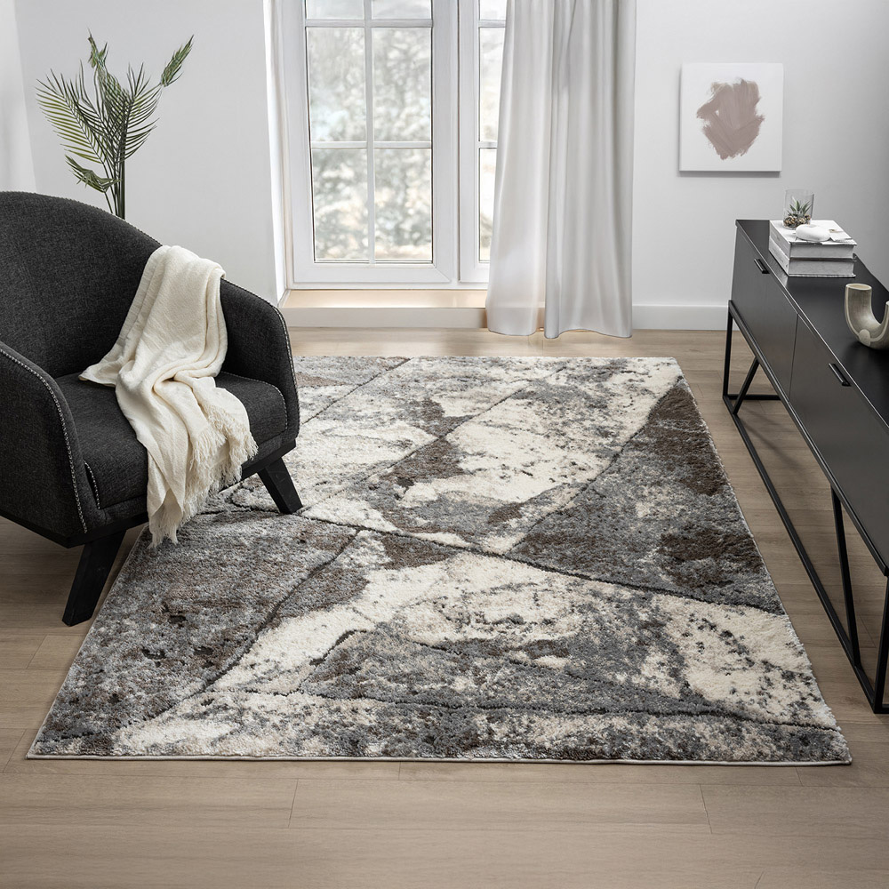 Desire Rugs Eleanor Grey Slate Embossed Rug 120 x 170cm Image 5