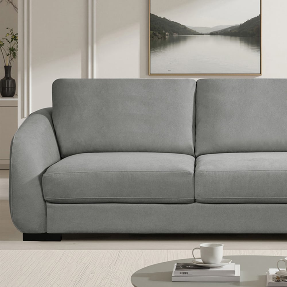 Artemis Home Fairview 3 Seater Grey Fabric Sofa Image 2