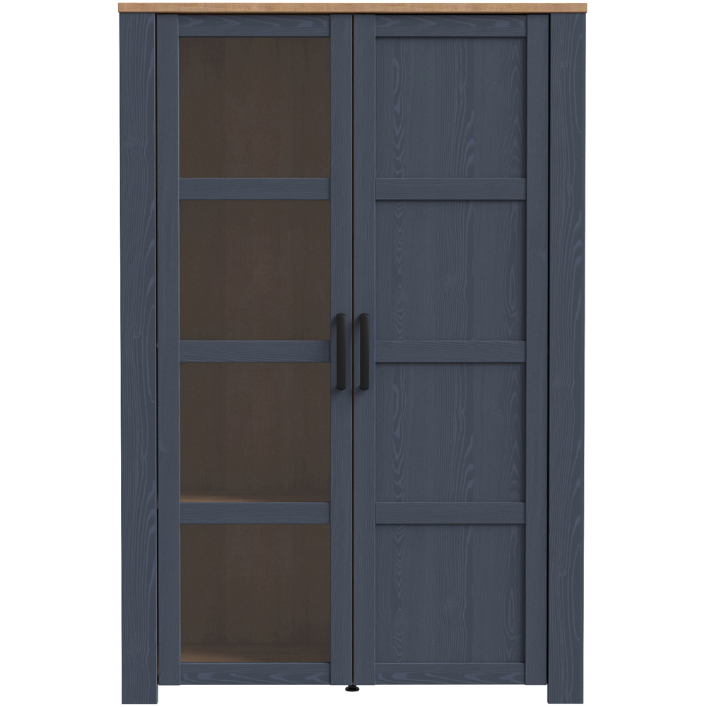 Florence Bohol 2 Door Riviera Oak and Navy LED Display Cabinet Image 3