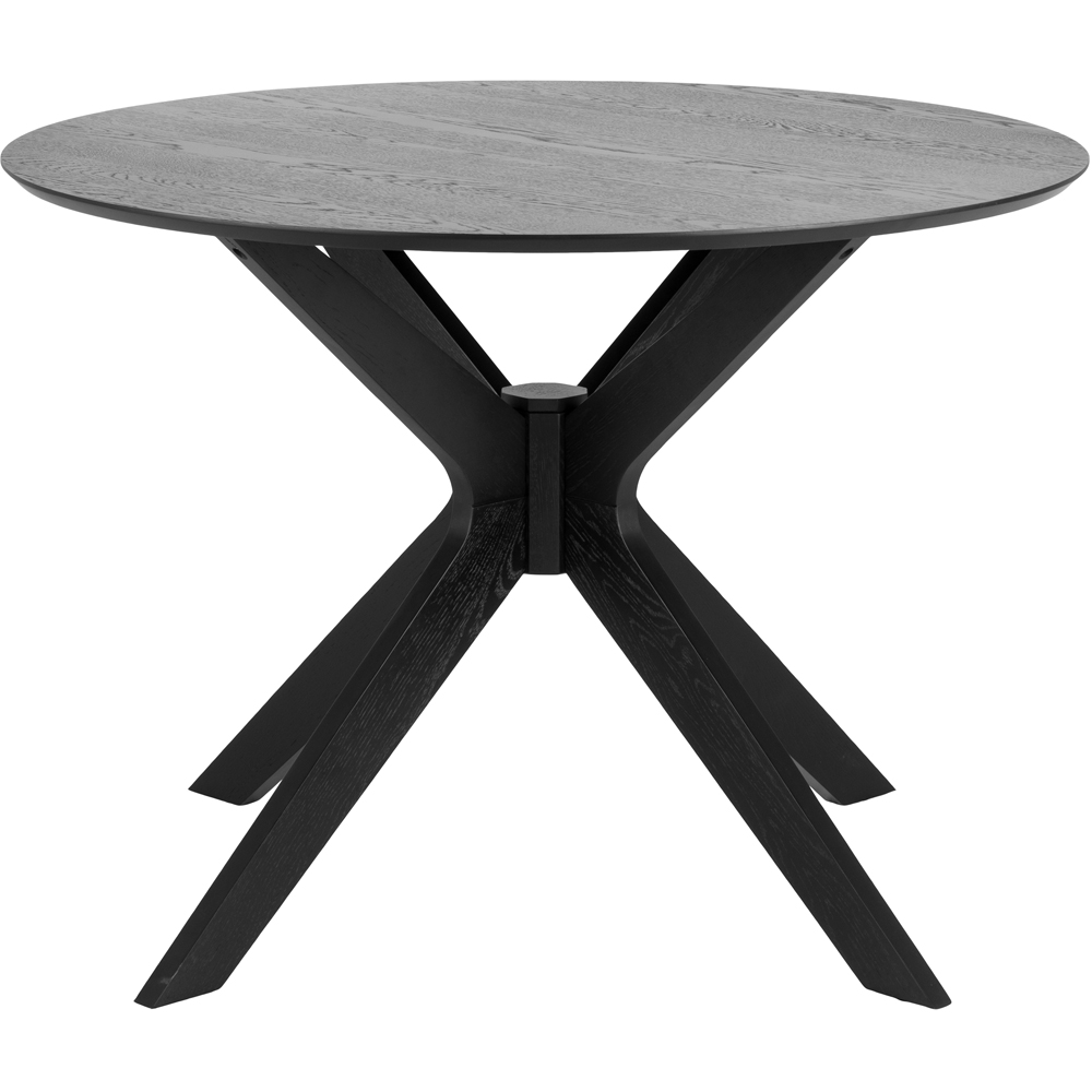Florence Duncan 4 Seater Round Dining Table Black Image 3