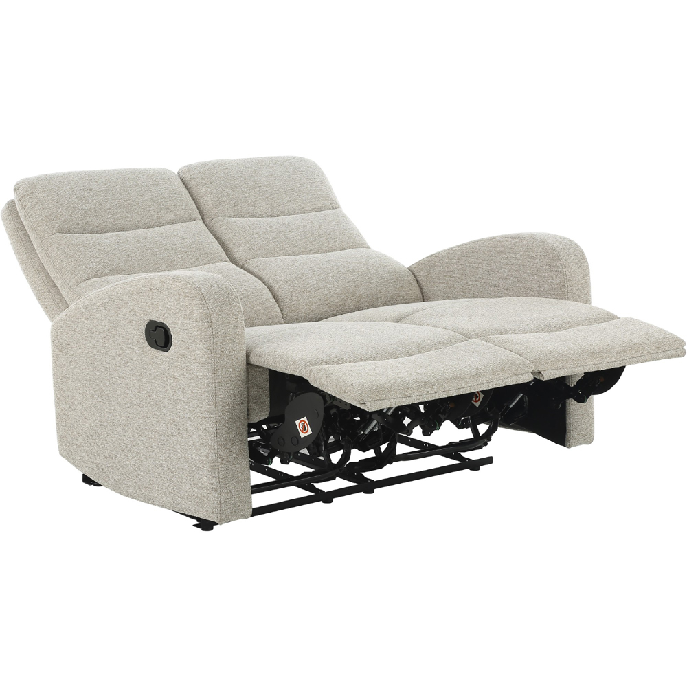 Loft24 Rena 2 Seater Natural Fabric Manual Recliner Sofa Image 5