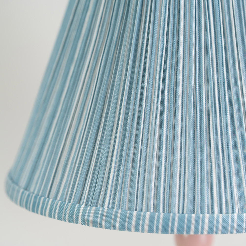 ValueLights Bobbins Blue Stripe Shade Rose Pink LED Floor Lamp Image 4