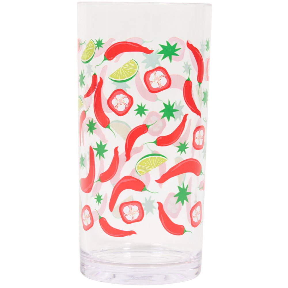 Pack of 4 Zest and Zing Print Highball Tumblers Clear Image 2