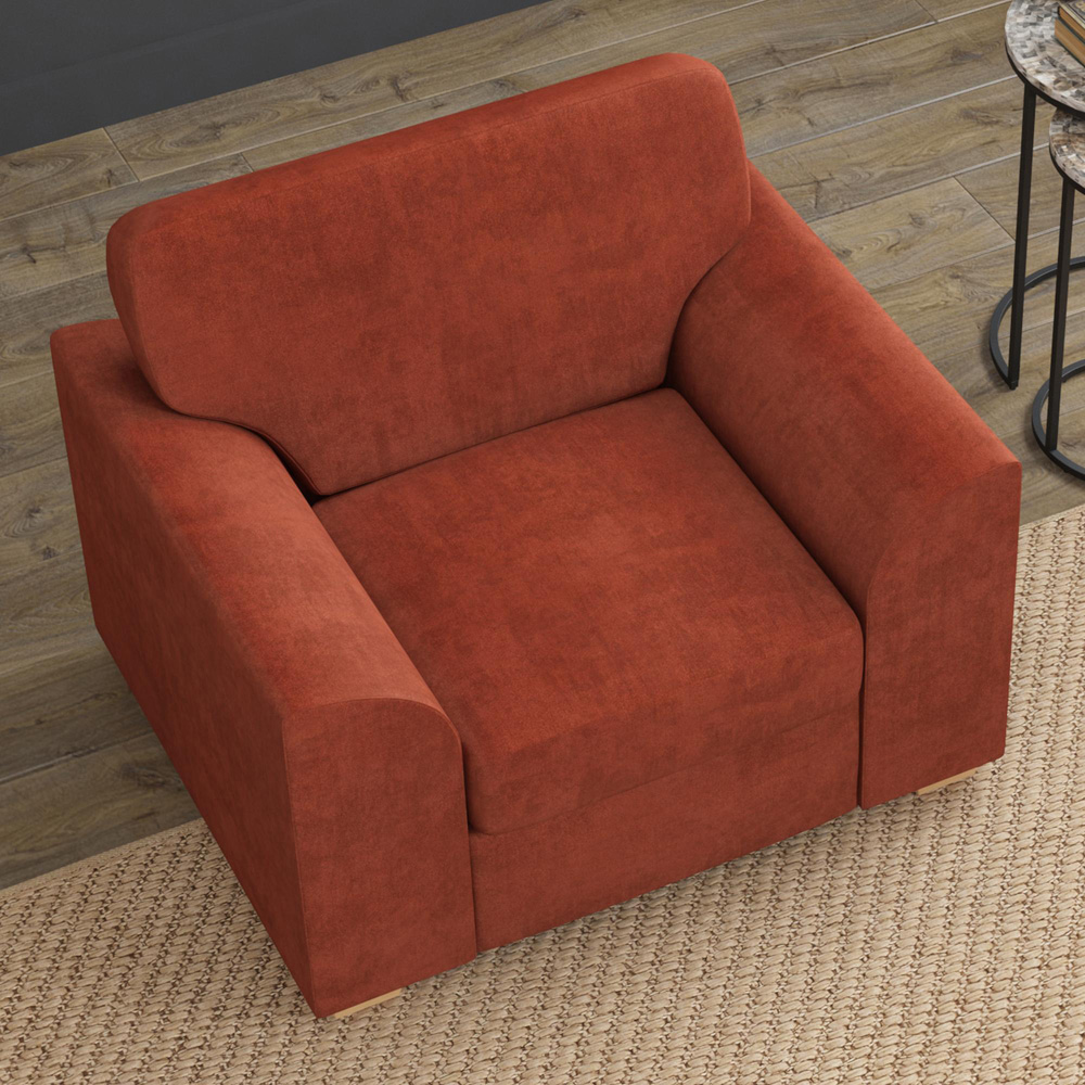 Modo Marmalade Plush Velvet Fixed Back Armchair Image 7