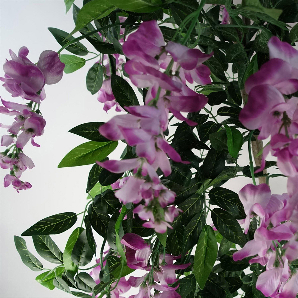 Leaf Light Pink Wisteria Artificial Tree in Pot 150cm Image 3