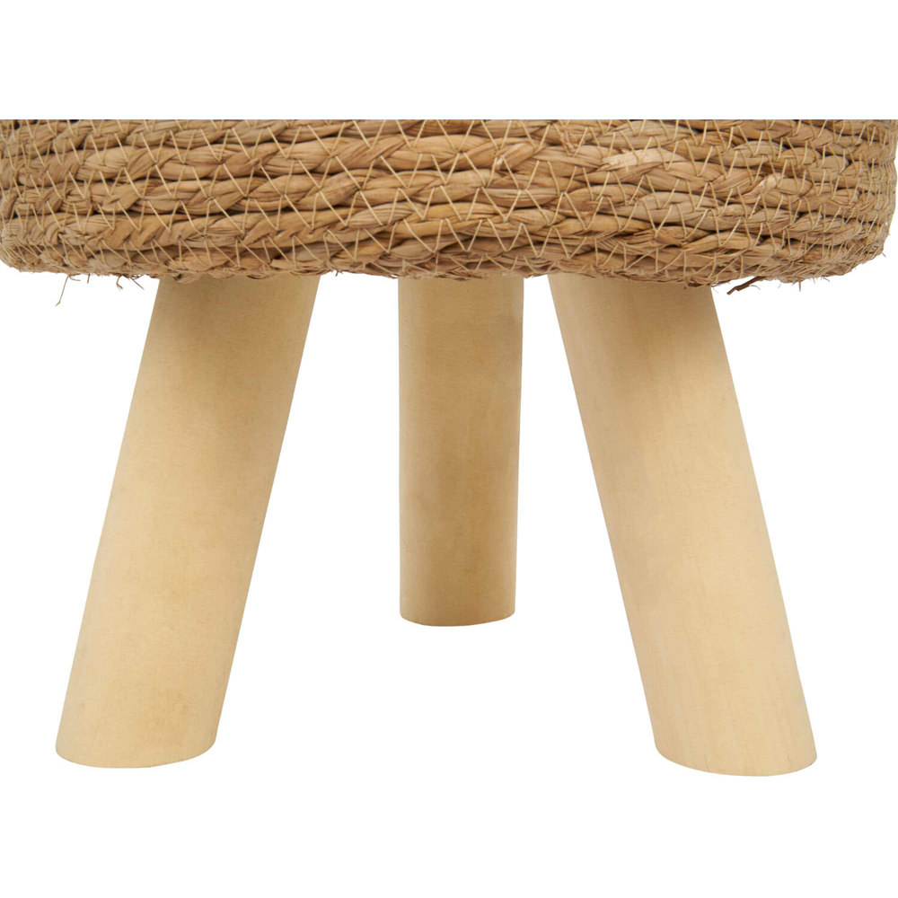 Natural Water Hyacinth Foot Stool Image 5