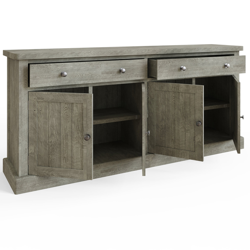 FWStyle Bowood 4 Door 2 Drawer Reclaimed Pine Sideboard Image 3