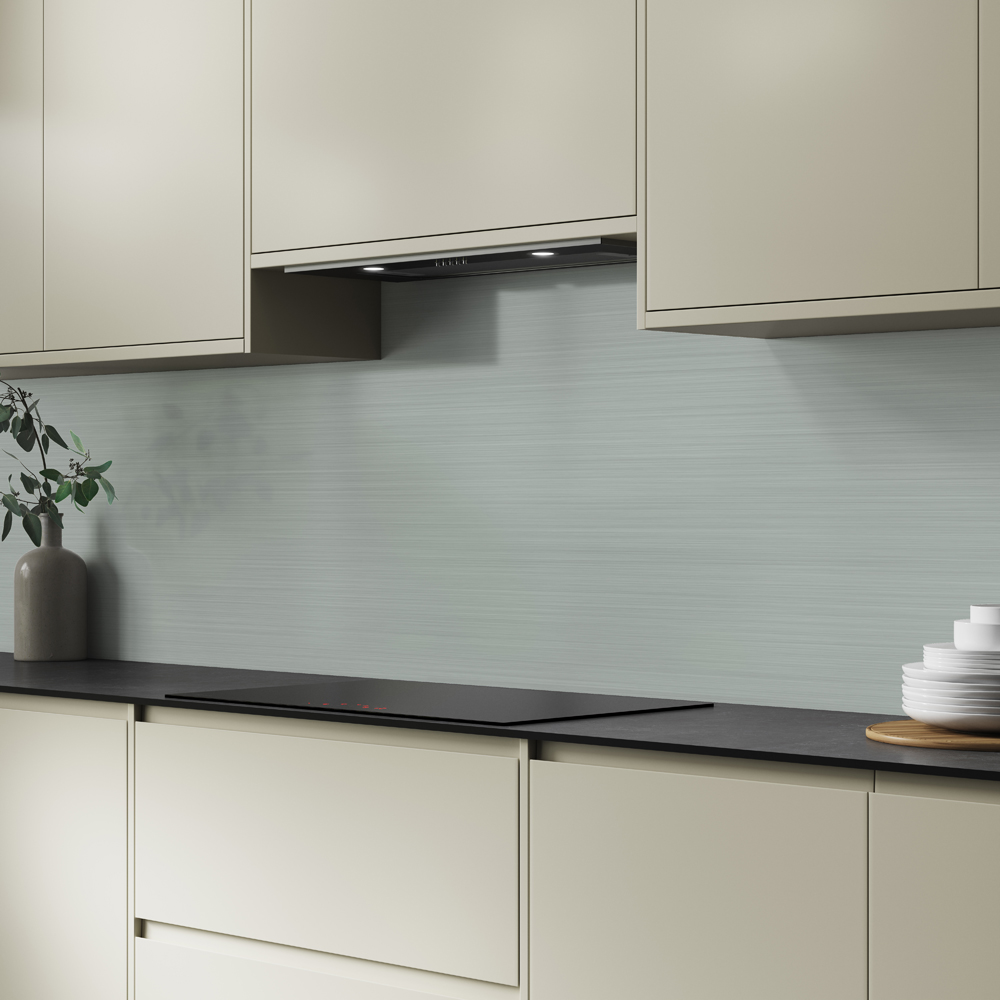 Alloy Brushed Steel and Titanium Kitchen Splashback 3000 x 75x 4mm Image 5