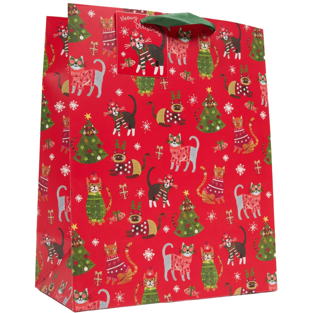 Feline Festive Large Gift Bag Image 2