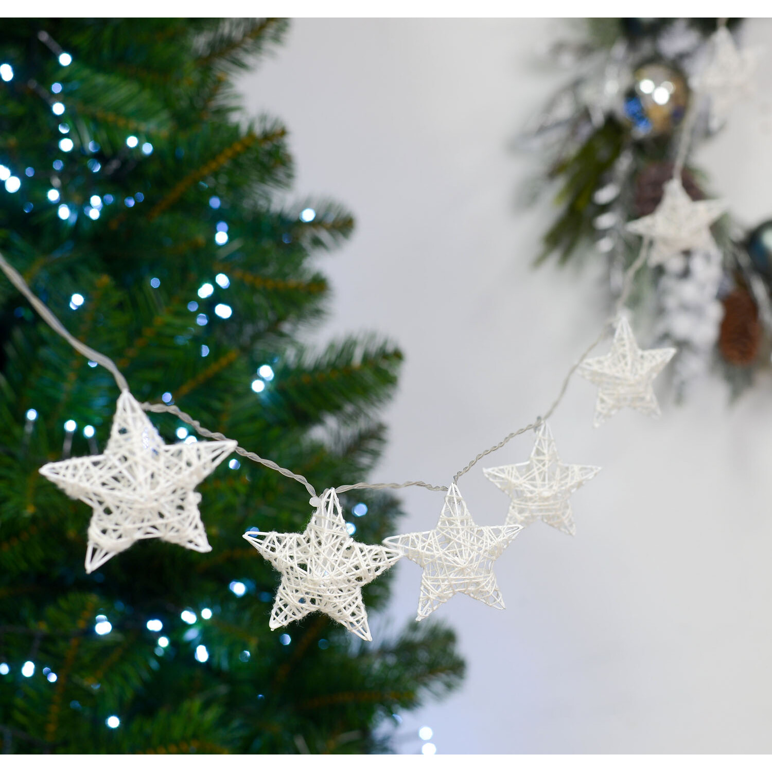 Star LED String Lights - White Image 4