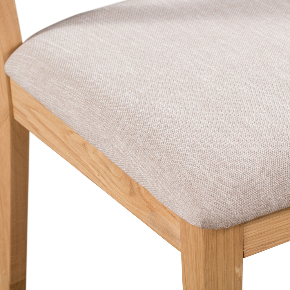 Julian Bowen Curve Set of 2 Oak Dining Chair Image 4