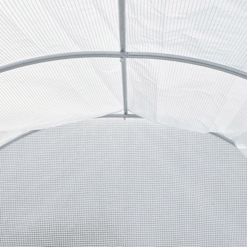 Living and Home White 9.8 x 13ft Outdoor Tunnel Greenhouse Image 5