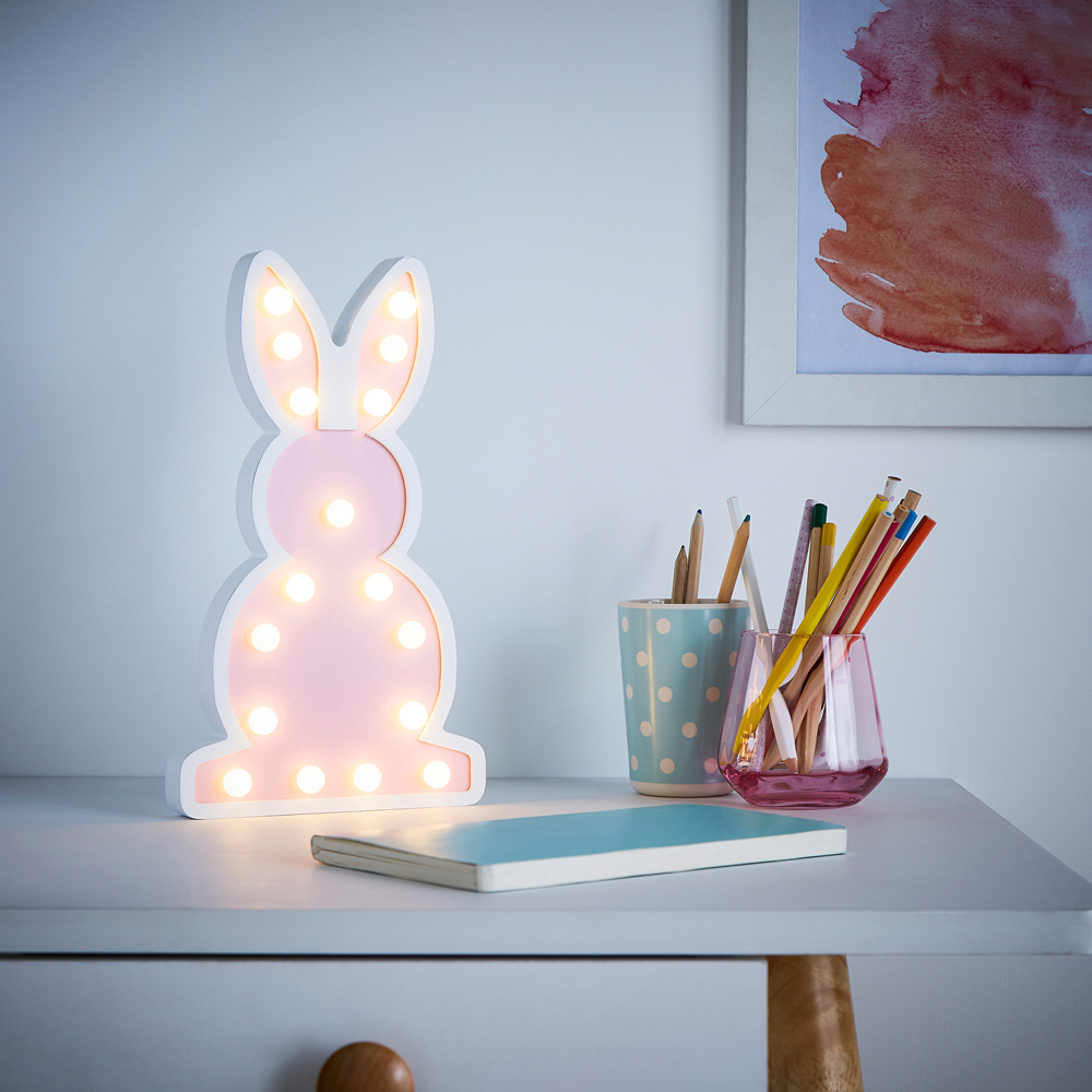 Glow Bunny Pink LED Table Light Image 2
