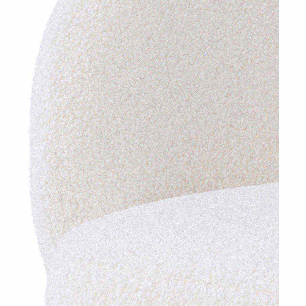 Living and Home White Teddy Fur Upholstered Swivel Chair with Pillow Image 5