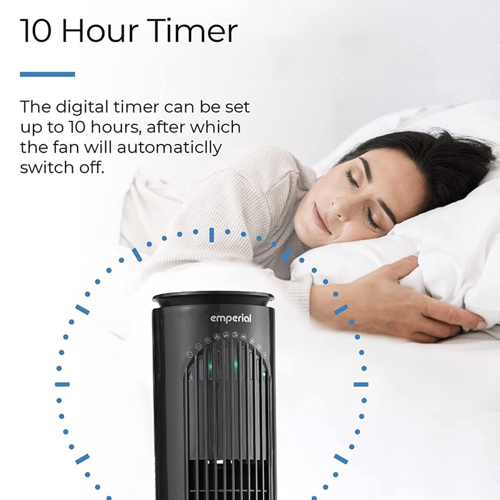 Emperial Black Tower Fan with Remote Control 31 inch Image 7