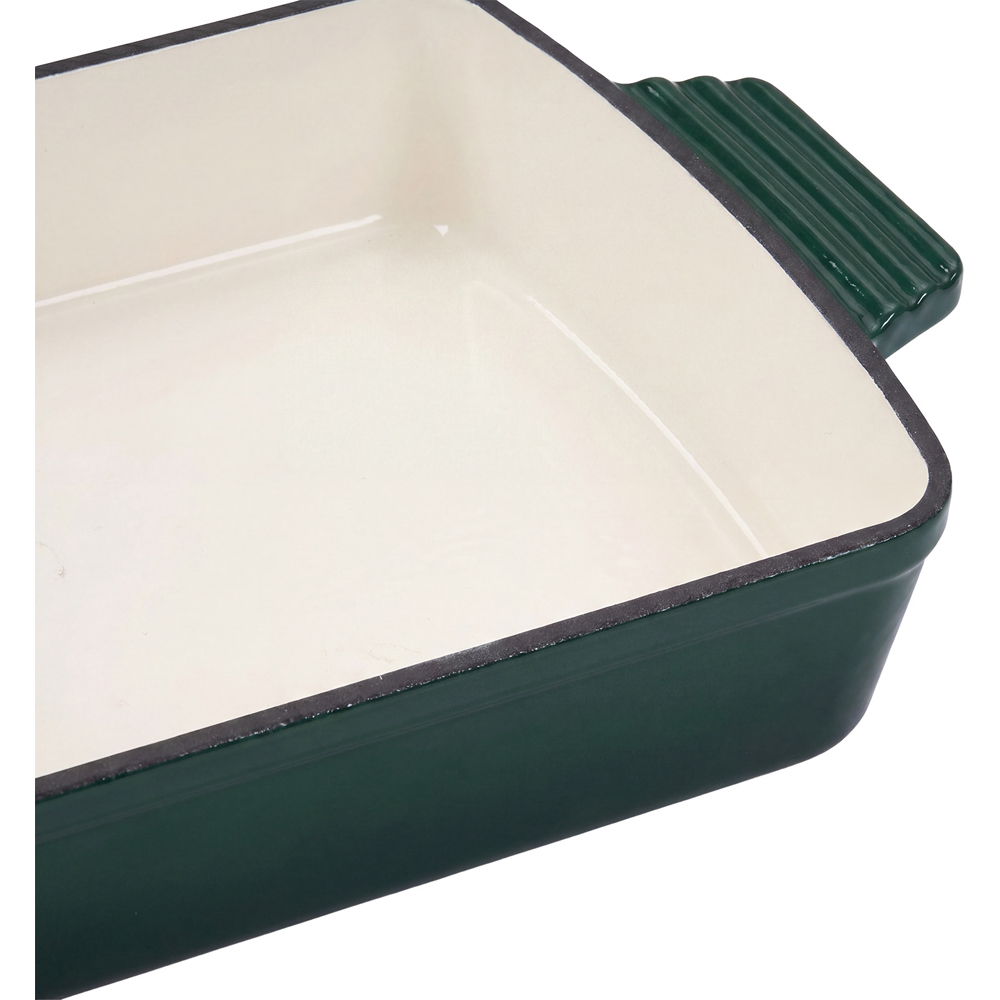 Living and Home 3L Green Enamelled Rectangular Baking Dish Image 6