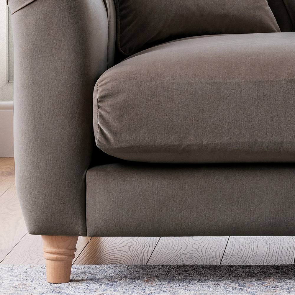 Mushroom Velvet Armchair Image 3