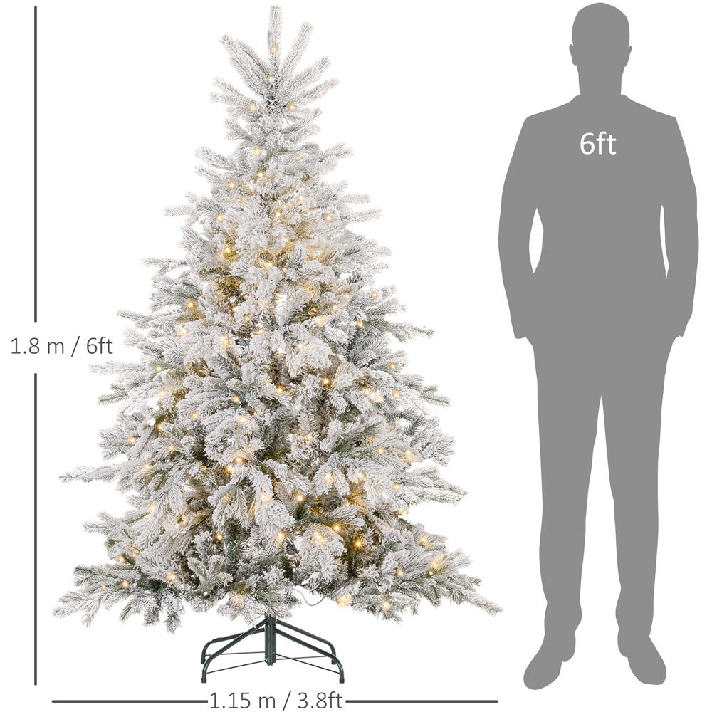 Everglow Snow Flocked LED Artificial Christmas Tree 6ft Image 7