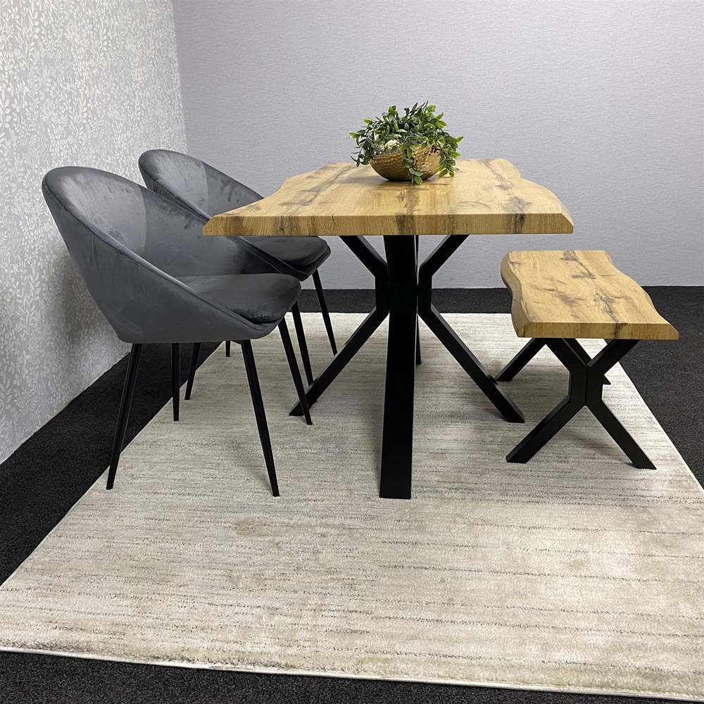 Kosy Koala 4 Seater Wooden Dining Set Grey Image 8
