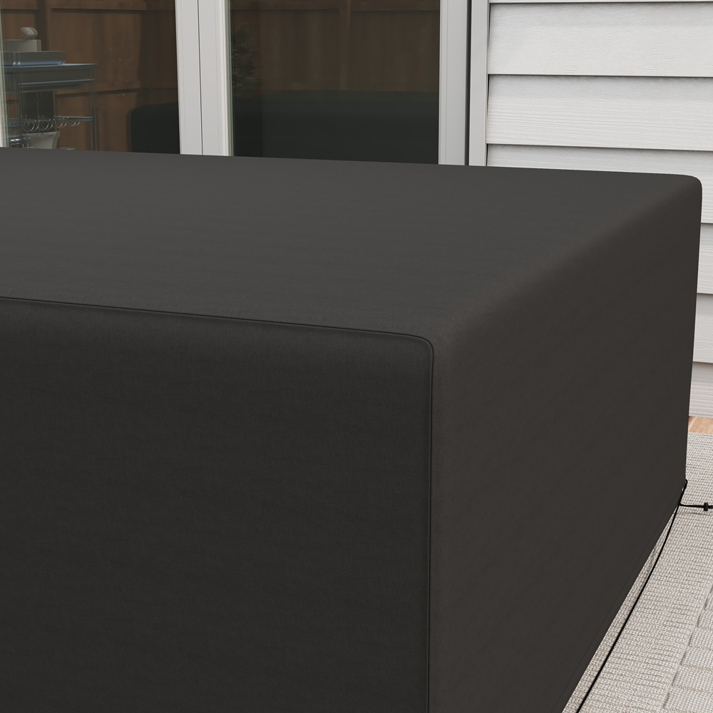 Outsunny Black Wicker Rattan Garden Furniture Cover 245 x 165 x 66cm Image 3