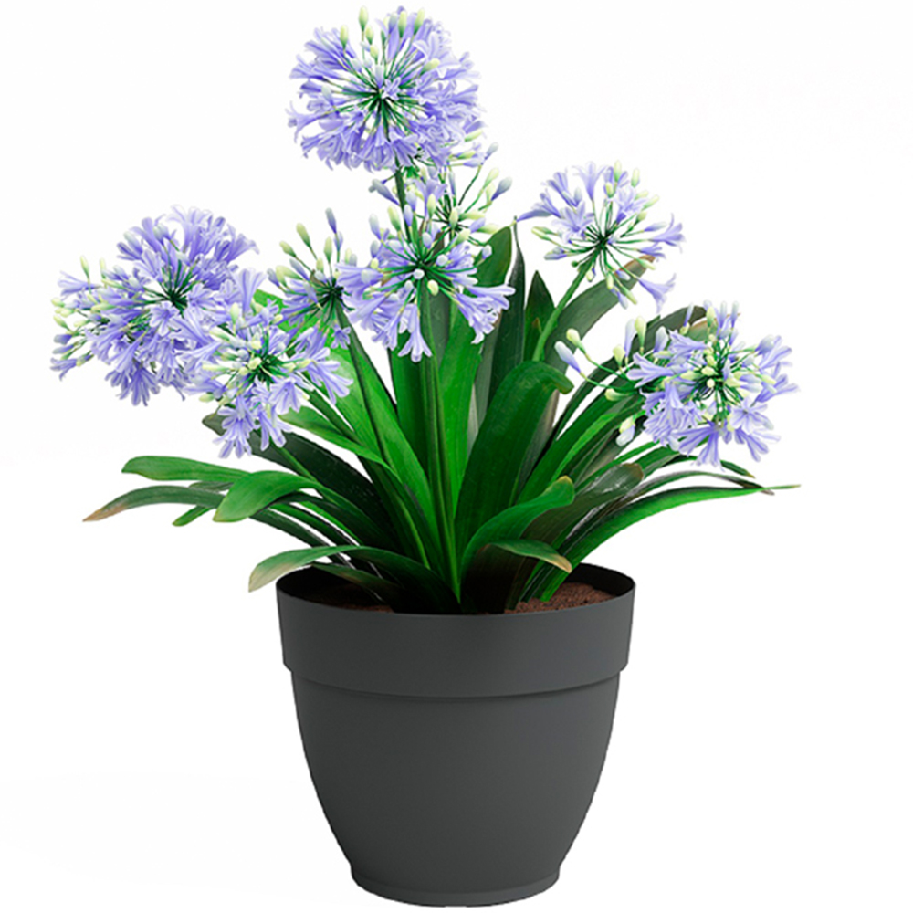 Artevasi Capri Campana Anthracite Round Plastic Plant Pot 35cm Image 3