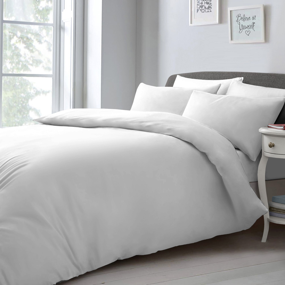 Velosso Microfibre Double White Duvet Set Image